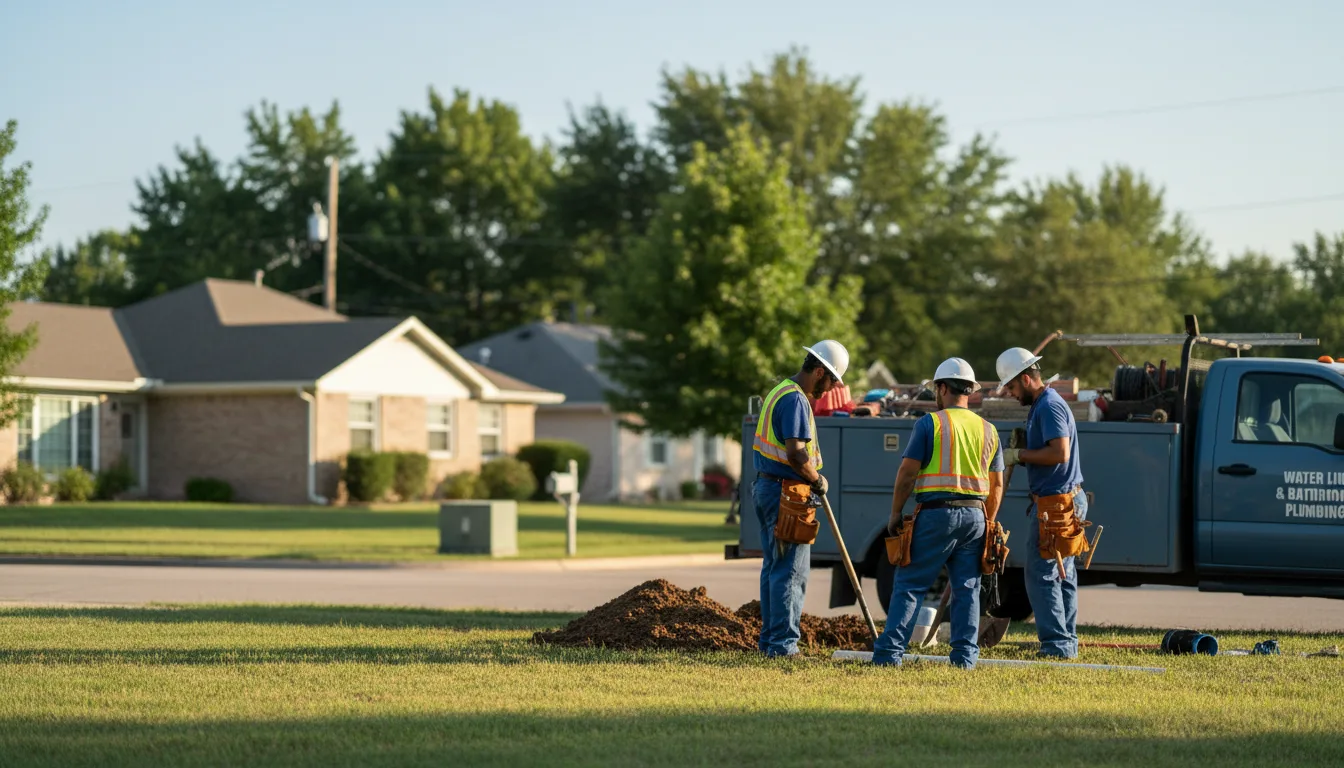 Residential water line and bathroom plumbing service in Edcouch, TX